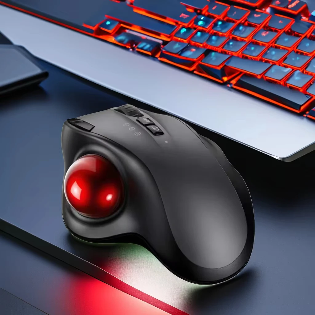Rechargeable 2.4G Dual-Mode  Wireless Trackball Mouse Luminous Design for Notebook Tablet Users Computer Accessories