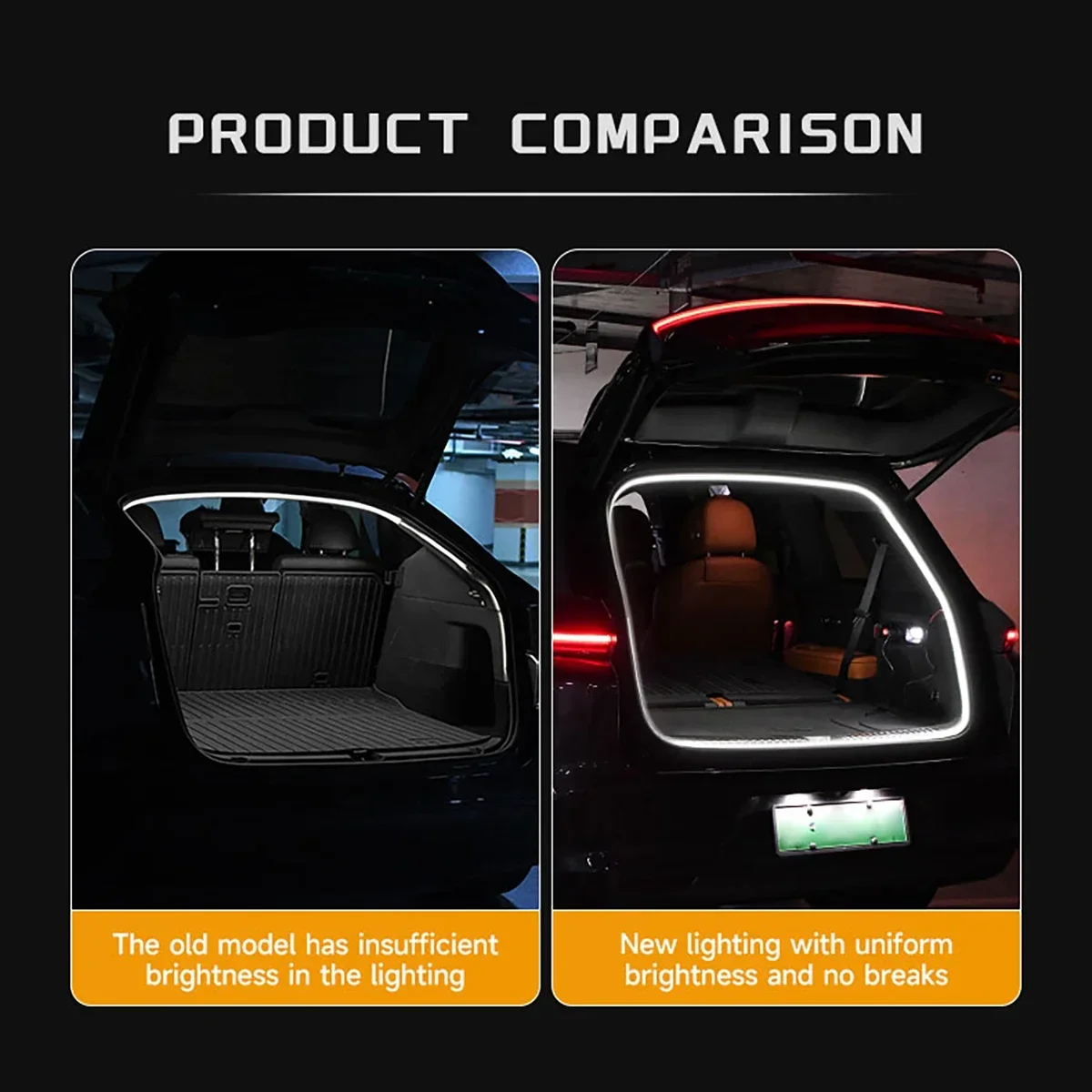 For Tesla Model Y Customized Trunk Lights Flexible Frunk Brighten LED Strip Waterproof Silicone Camping DIY Car Decorative Light