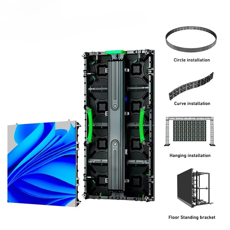 500x500mm Indoor Outdoor Giant Stage Background Led Video Wall P2.6 P2.9 P3.91 P4.81 Seamless Splicing Rental LED Display Screen