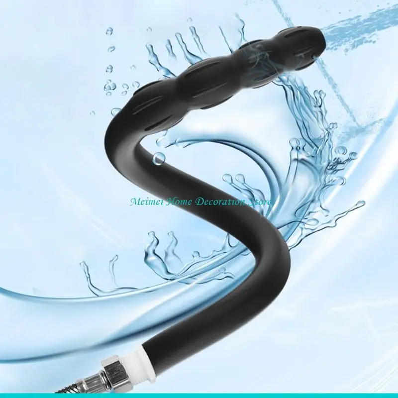 H7BF Flexible Silicone Shower Head Ergonomic Handle Shower Flusher For Camping Hiking