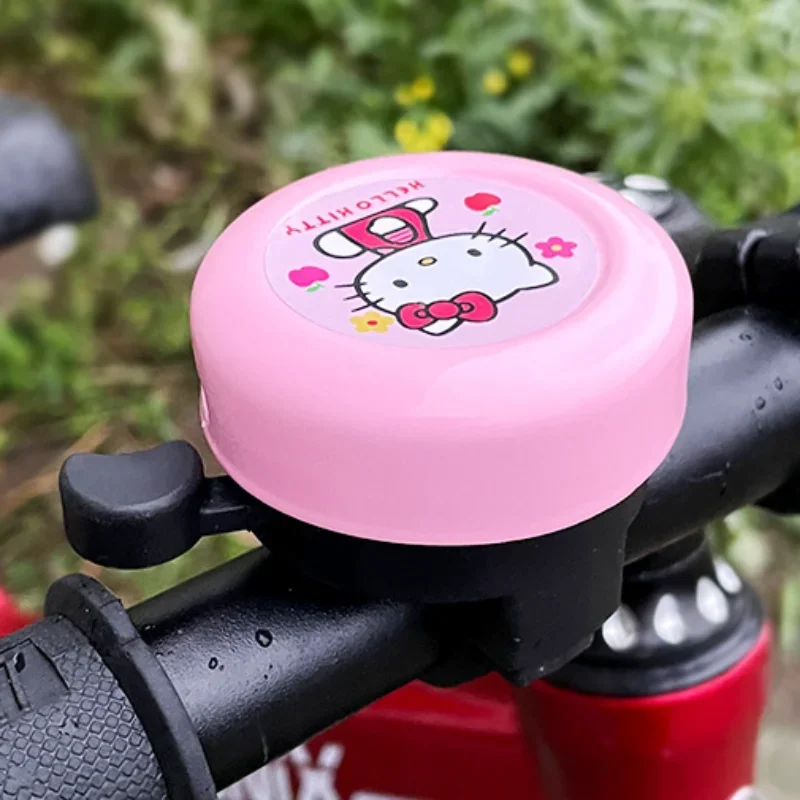 Sanrio Hello Kitty Bicycle Bell MTB Bikes Handlebar Metal Ring Cartoon Anime Bells Warning Alarm Kids Cycling Accessories Gift