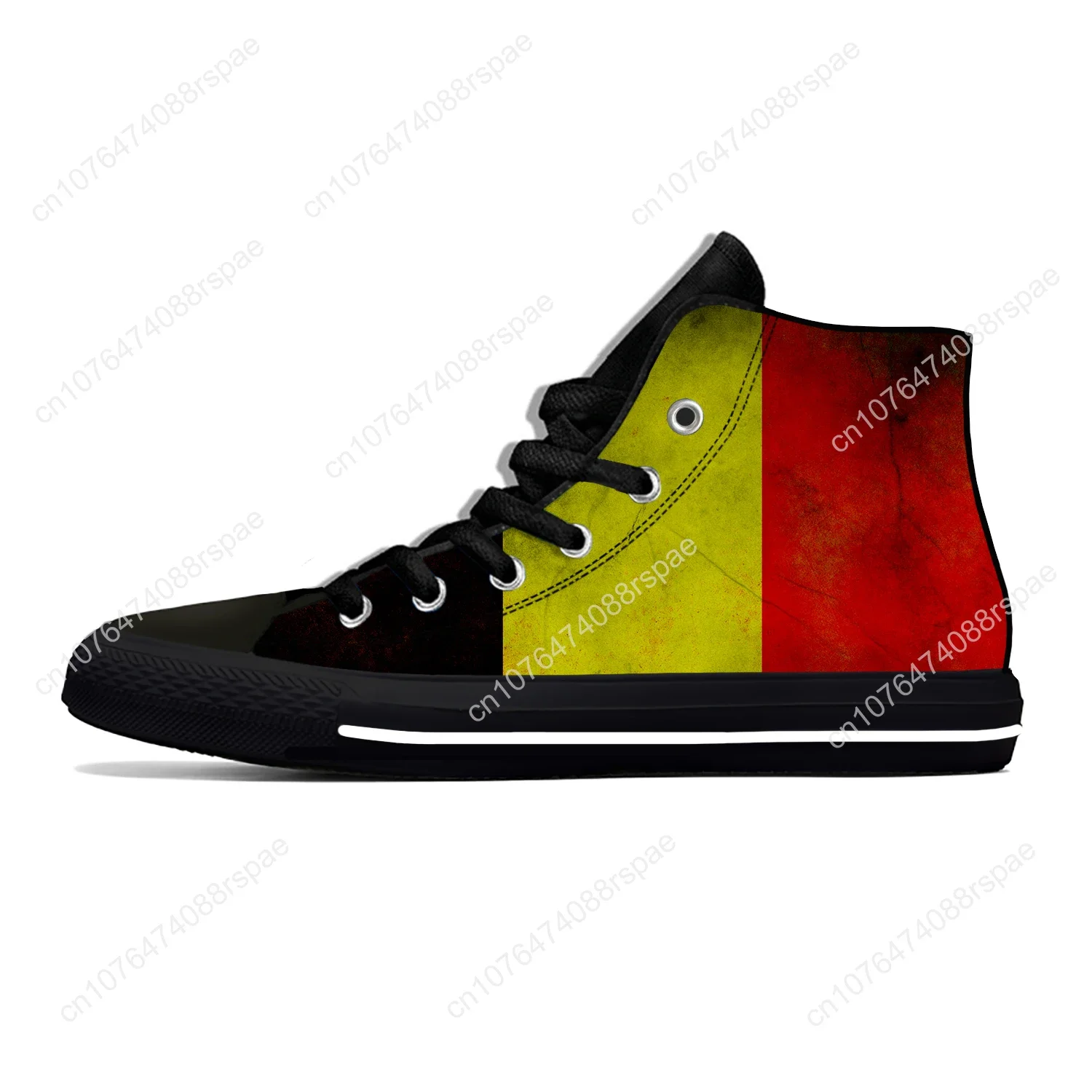 Hot Belgium Belgian Flag Kingdom Patriotic Fashion Casual Shoes High Top Breathable Men Women Sneakers Lightweight Board Shoes