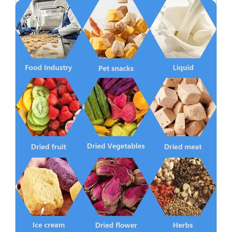 Home Food Freeze Dryer Machine for Fruits Vegetables Candy Pet Food Lyophilizer Commercial Grade Dehydrator for Kitchen Use