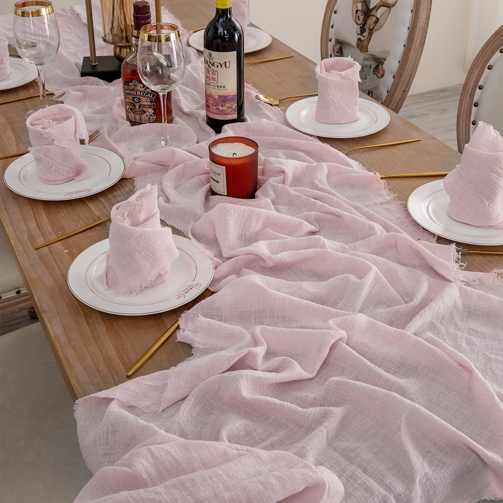 Imagem -04 - Guardanapos de Gaze de Algodão para Decoração de Mesa de Casamento Toalhas de Chá de Musselina Jantar Retro Rústico Cheesecloth Party Decoração de Mesa 100 Pcs