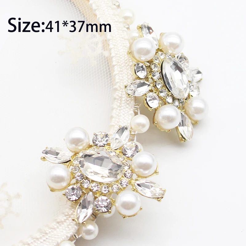 

DIY New 5pcs Metal Wedding Gift Box Decoration Accessories Oval Crystal Rhinestone Alloy Jewelry Wholesale