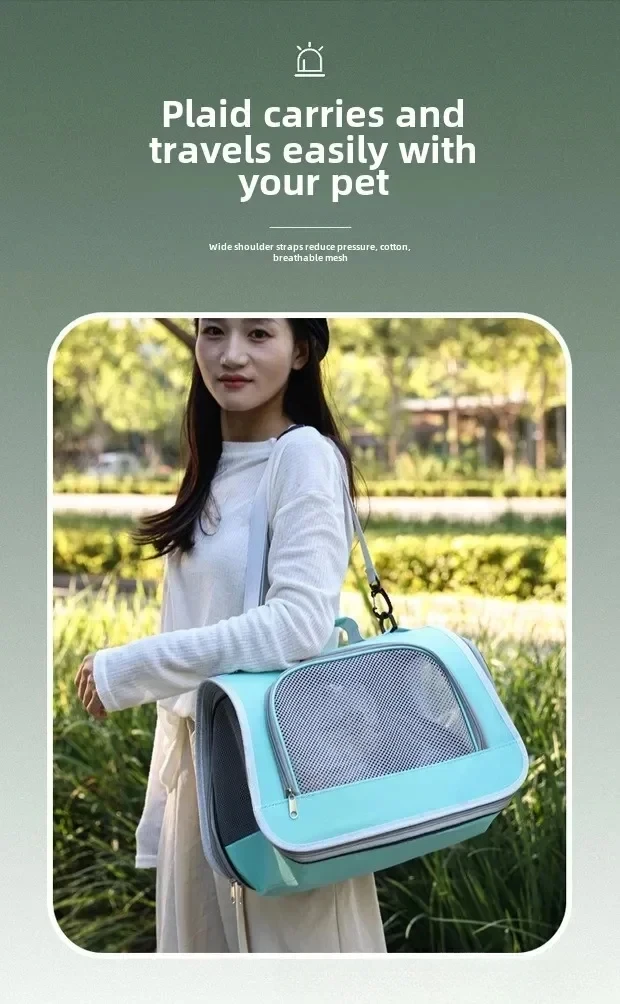 Tragbare Handtasche für Haustiere, Katzen und Hunde, atmungsaktive Tragetasche für den Sommer, Reisetasche für Welpen und Kätzchen, Umhängetasche, Haustier-Tragetasche, Zubehör – Detail 3