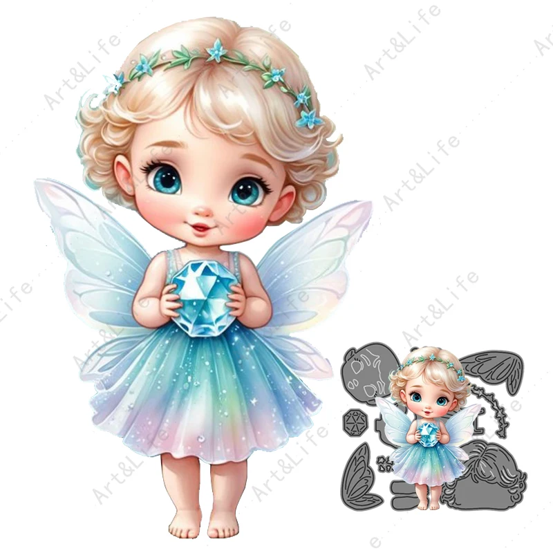 New Arrival Cutting Dies Cute Baby Boys Girls Angels Stencils For Scrapbooking DIY Cards Embossing Cut Die Decorative Crafts