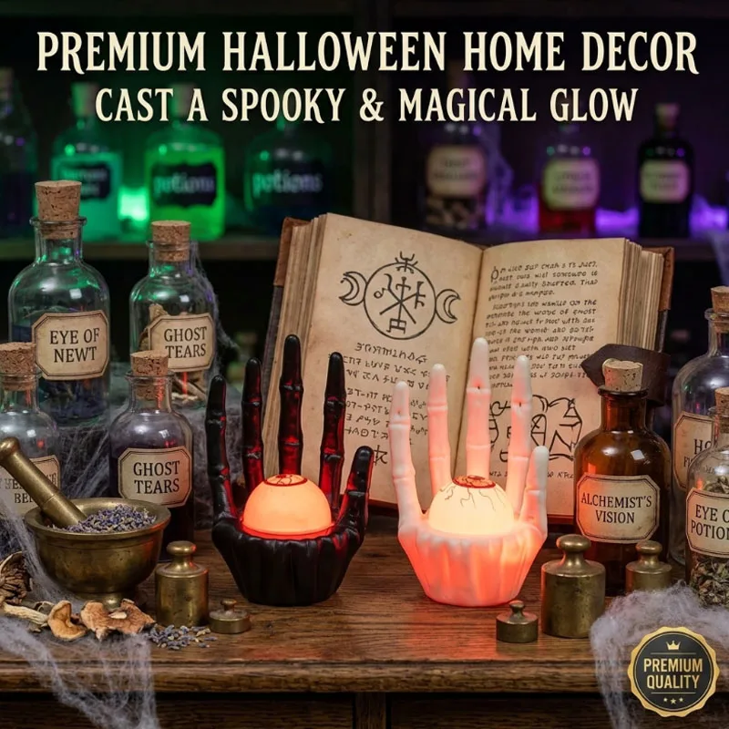 

1-5PCS Pumpkin Light and Ghost Hand Halloween Table Decor for Haunted House Scene Festive Atmosphere Accessories