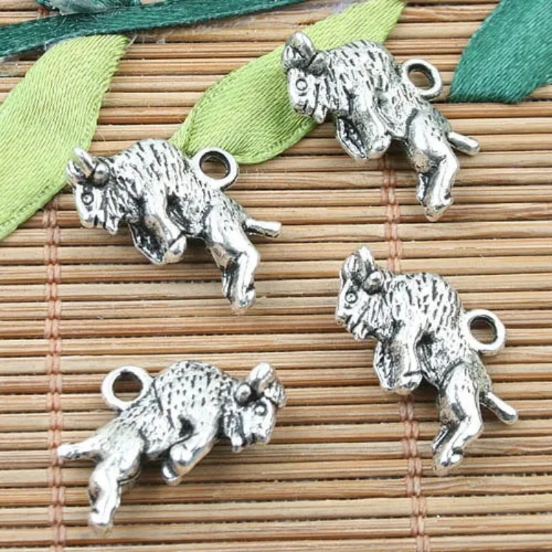 

20*13mm Alloy Metal Tibetan Silver OX Design Charms 20pcs EF0027 Charms for Jewelry Making