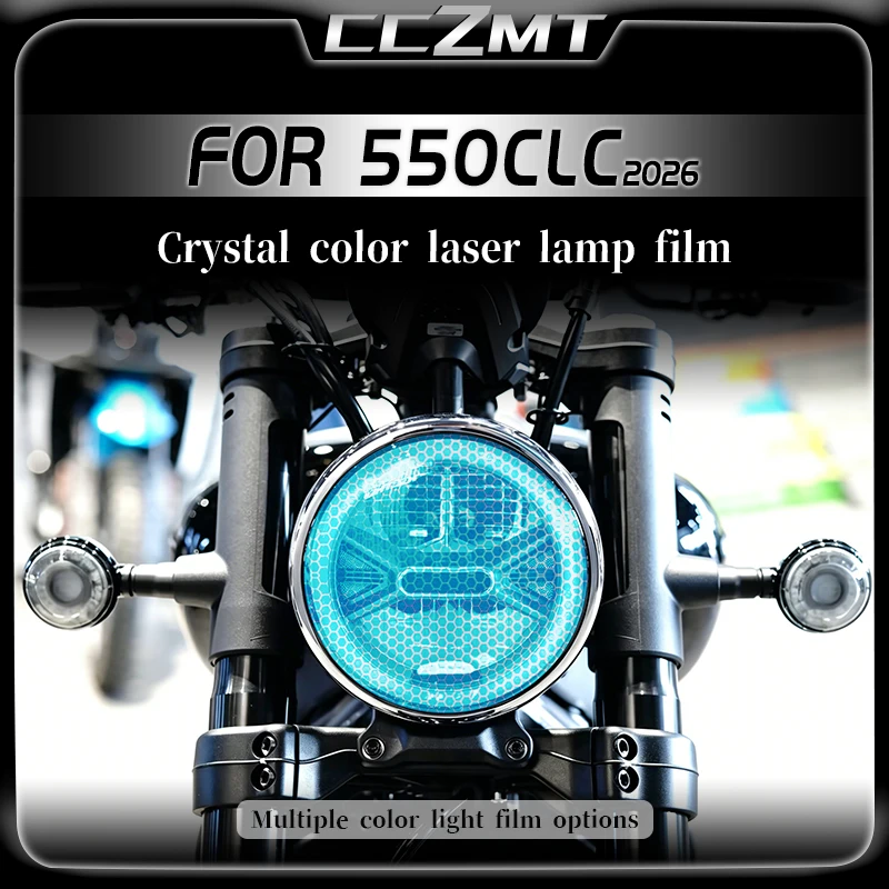 

For CFMOTO 550CLC 2026 motorcycle honeycomb laser headlight film taillight film color changing sticker modification accessories