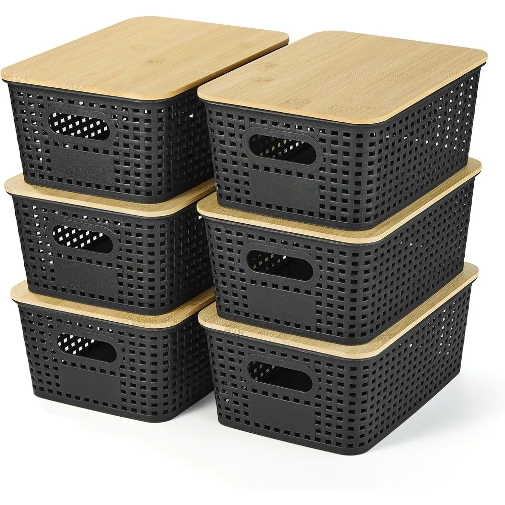 Stackable Storage Bins: Storage Baskets for Organizing Shelf Drawers, Desktop Closets, Game Rooms, Classrooms, Offices