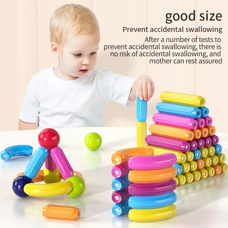 Kids Magnetic Construction Set Magnetic Balls Stick Building Blocks Montessori Educational Toys For Children Gift magnet Katana