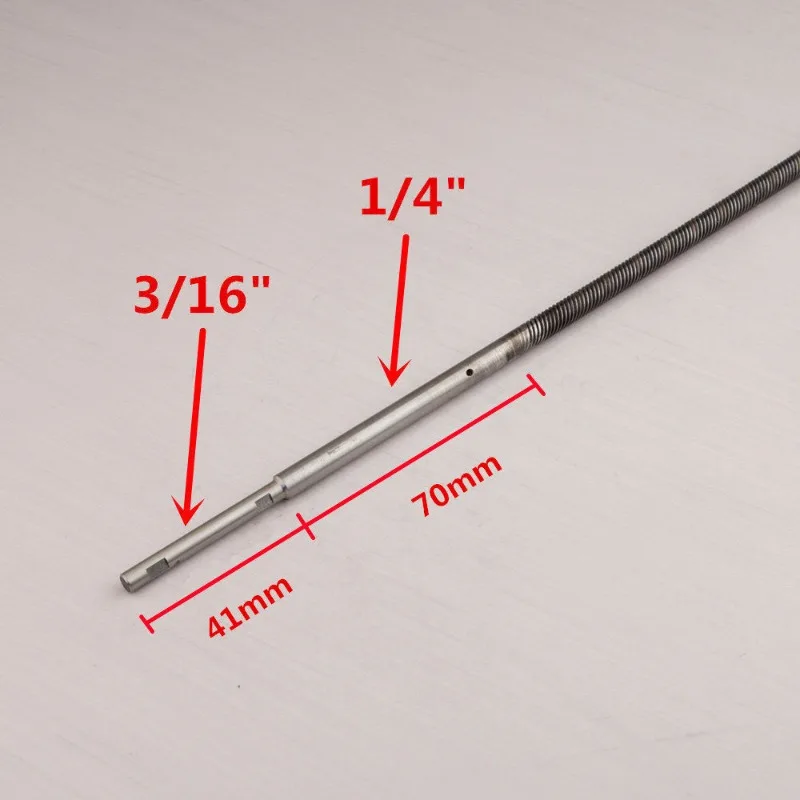 6.35mm to 4.76mm Integrated Welded Flex Shaft, FWD/REV Drive Shaft Set for RC Boat