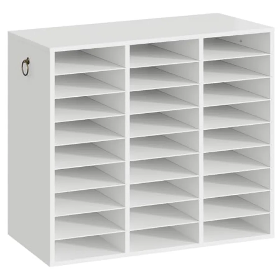 

Органайзер для документов на 27 отделений, деревянный настольный сортировщик для бумаг с регулируемыми полками для дома и офиса