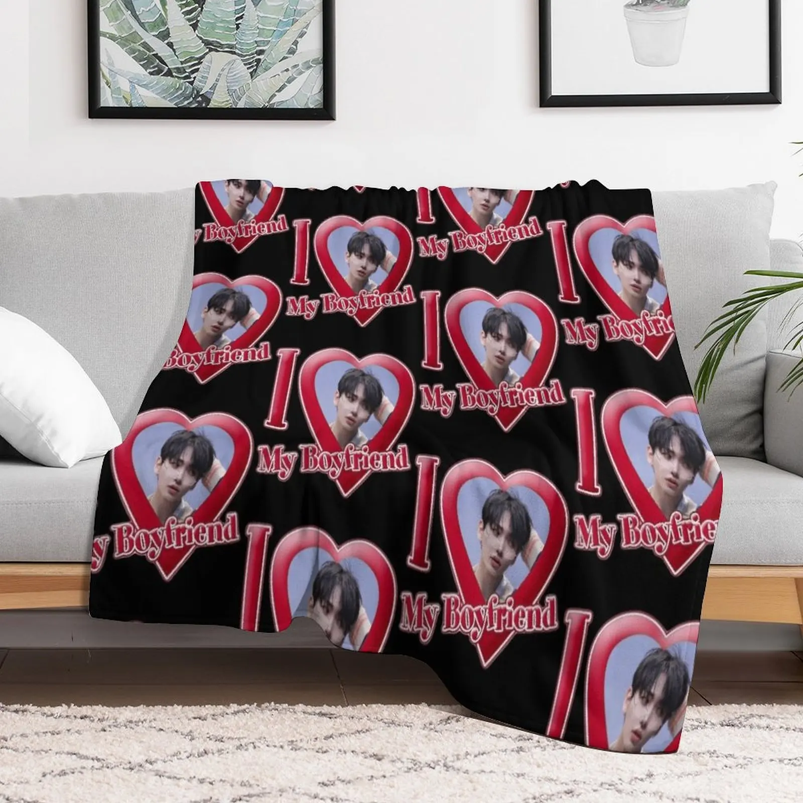 

I love my boyfriend Jaehyun from boynextdoor Throw Blanket Personalized Gift sofa bed Blankets