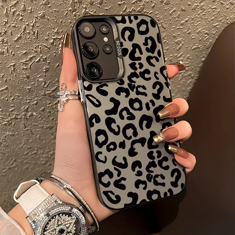 Fashion Leopard Print Phone Case For Samsung Galaxy A73 A72 A71 A56 A555 A54 A53 A52 A51 A50 Gradient Color Elevated lens Cover - view 3