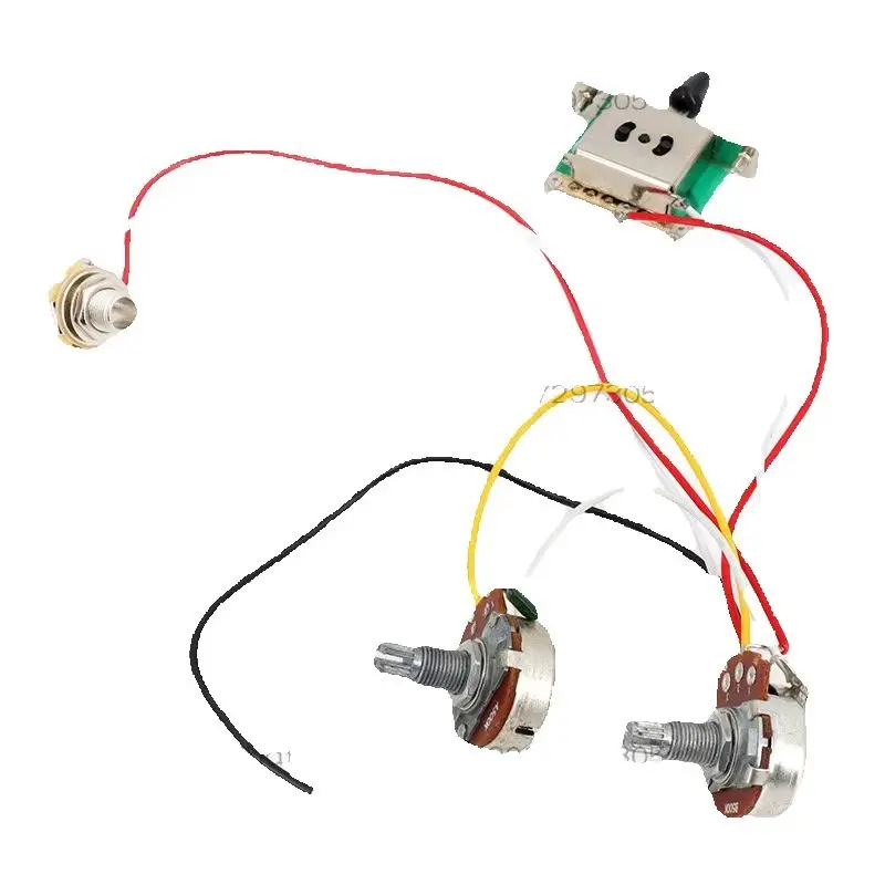 Electric Guitar Dual Line Assembly Electronic Circuit 1T1V Volume Tone Knob Three-speed Switch