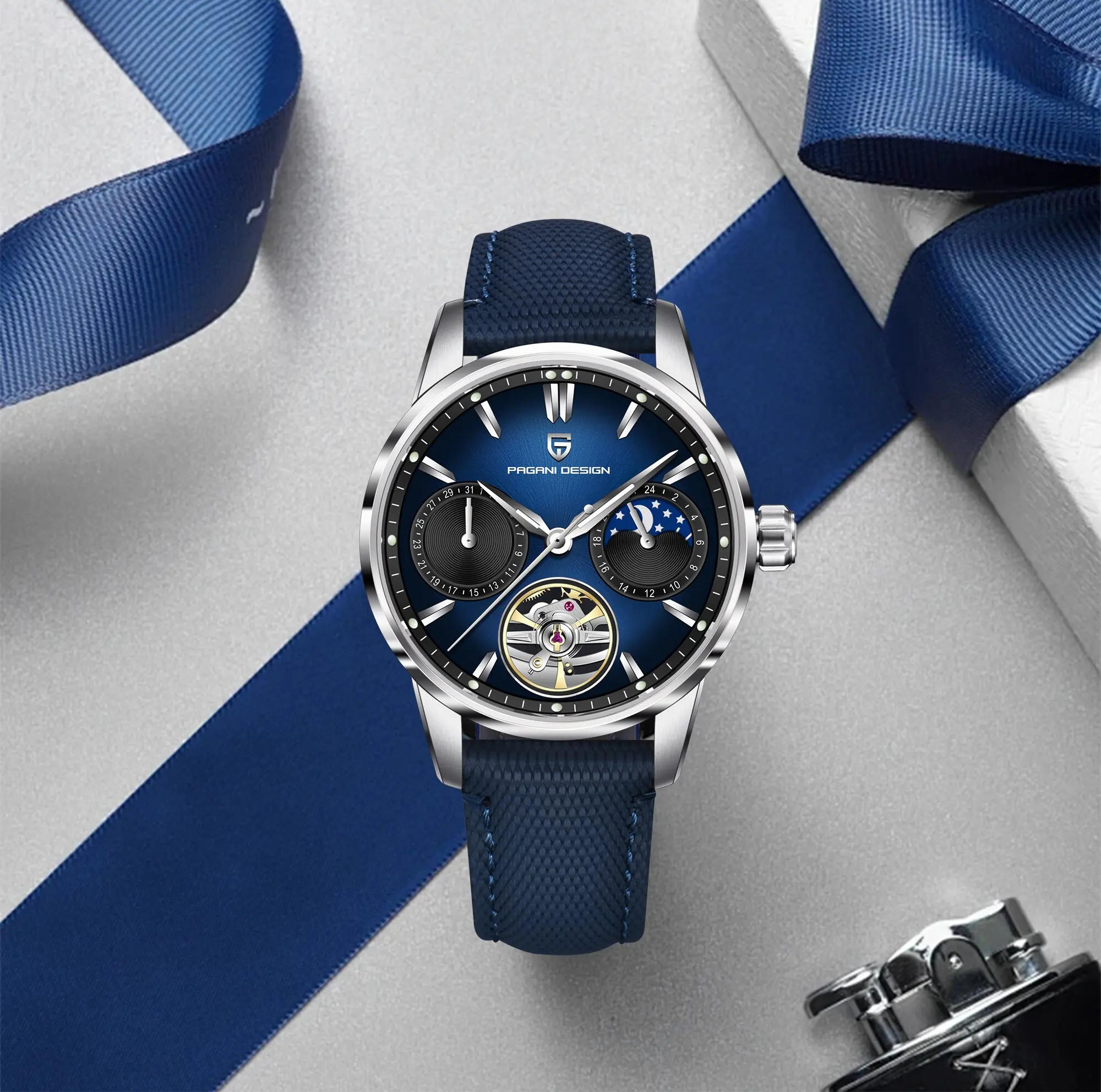 

PAGANI DESIGN 2026, новые мужские автоматические механические часы, светлые, ретро, повседневный стиль, водонепроницаемые, с сапфировым стеклом, зеркальные часы