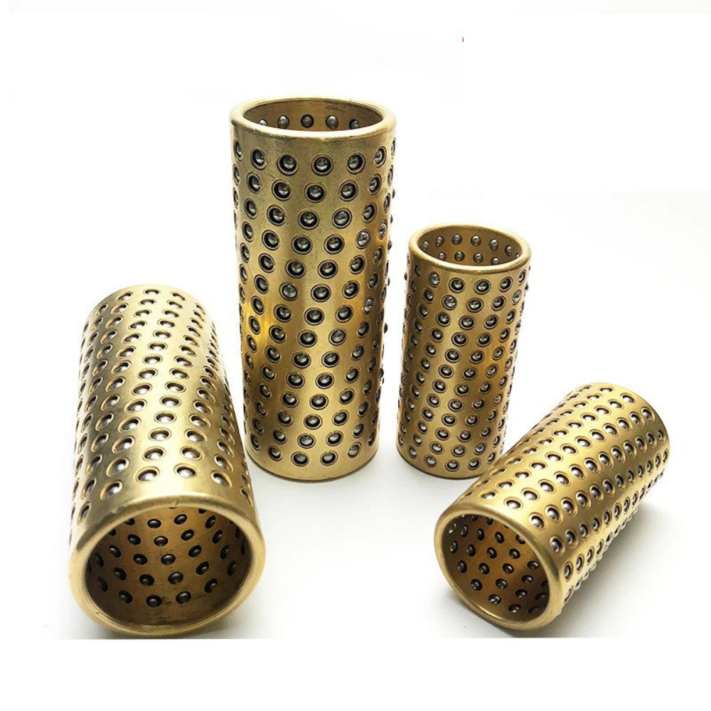 1pcs Plastic/Brass Ball Bushing Cage Steel Ball Sliding Sleeve Steel Inner Guide Column Guide Sleeve Bearing Mold Parts 2*16*30