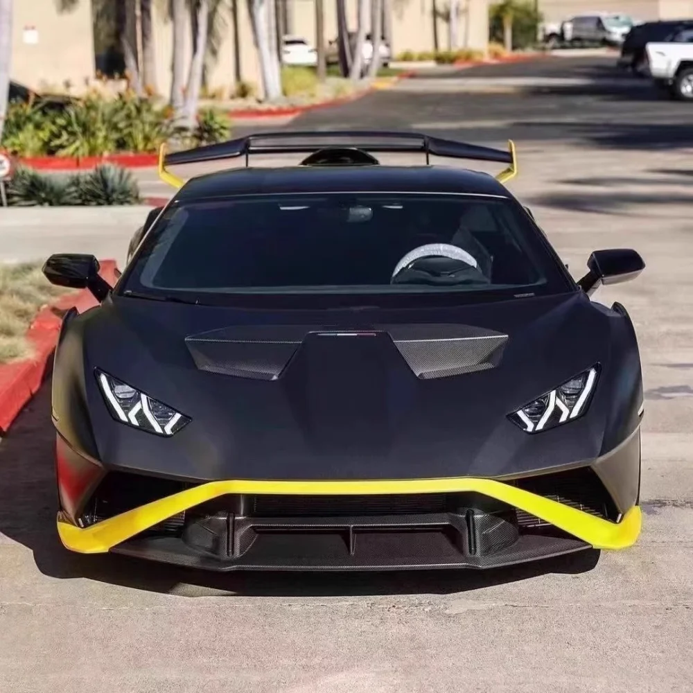 

Hot Selling OEM Style Dry Carbon Fiber Front Upper Lip Suitable for Lamborghini Huracan STO Modification and Replacement