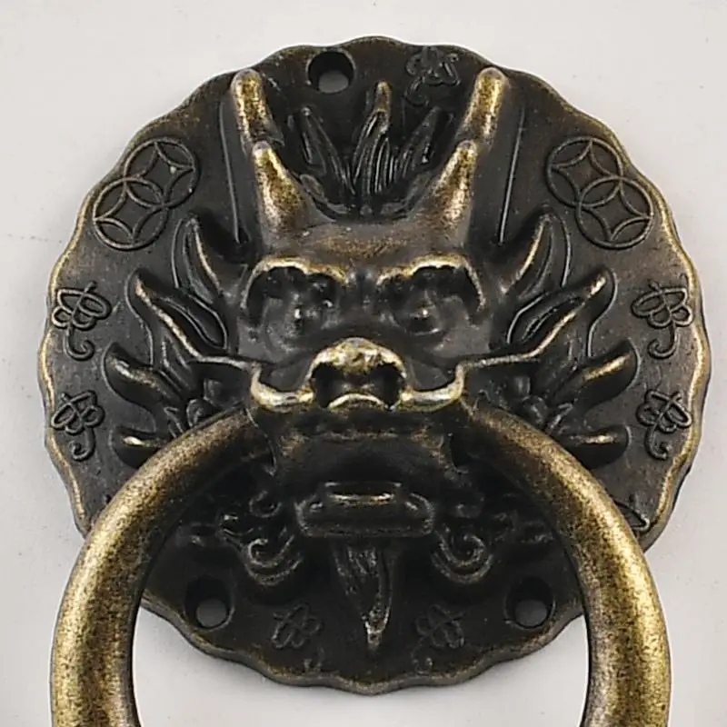Antiker Löwenkopf-Möbelgriff aus Zinklegierung im chinesischen Stil, kleine Größe für Schubladen, Kommoden, Wohnzimmer-Schränke, Dekoration. – Detail 12