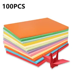 100Pcs Colored Art Origami A4 A5 colored Printer Paper Color Paper Decor 10 Assorted Colors Paper for Kids DIY Arts Crafts