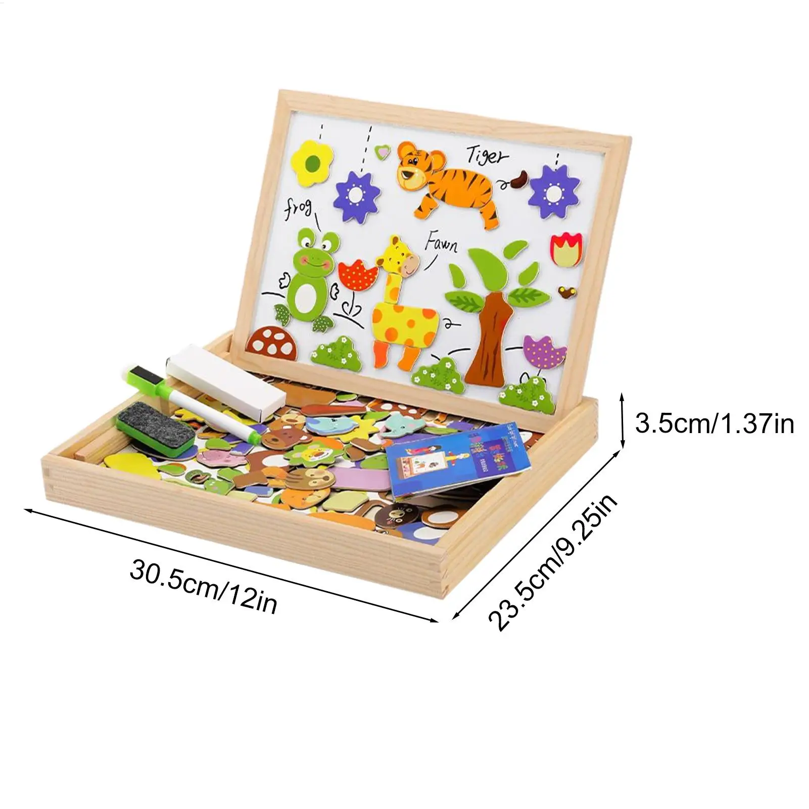 Magnetic Board For Kids Wooden Kids Board Educational Toy Drawing Game For Learning Tool Preschool Classroom School Boys Baby
