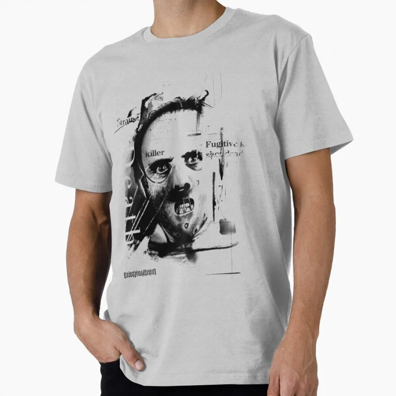 

Bobby Grey 80s Horror movie Hannibal Scary Halloween Gift t shirt The Silence of the Lambs print Tee All size tops S-6XL clothes