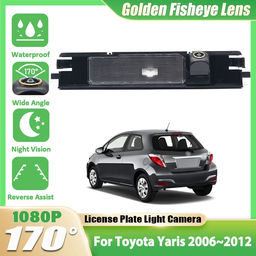 

170 ° Рыбий глаз для Toyota Yaris 2006, 2007, 2008, 2009, 2010, 2011, 2012 HD камера заднего вида ночного видения, автомобильный парковочный монитор, водонепроницаемый