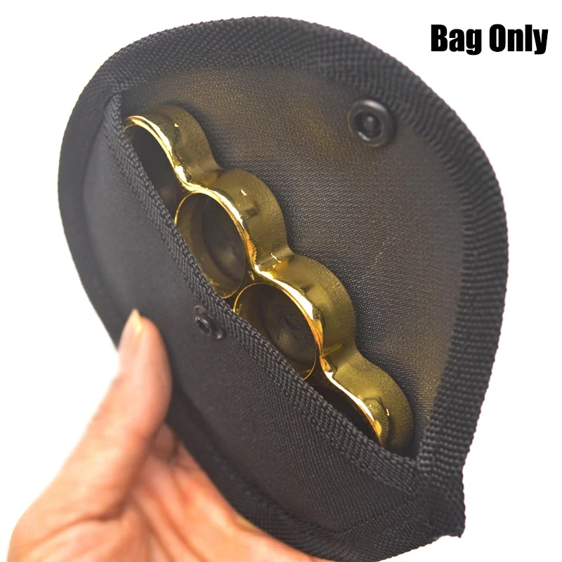 2/4Pcs Waist Pouch Finger Tiger Protection Bag Iron Four-finger Cloth Cover Shockproof Soft Lining Fist Ring Hanging Buckle Bag