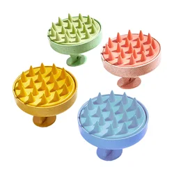 Alwafore Wet and Dry Scalp Massage Brush Head Cleaning Adult Soft Household Bath Silicone Shampoo Brush Massage Comb
