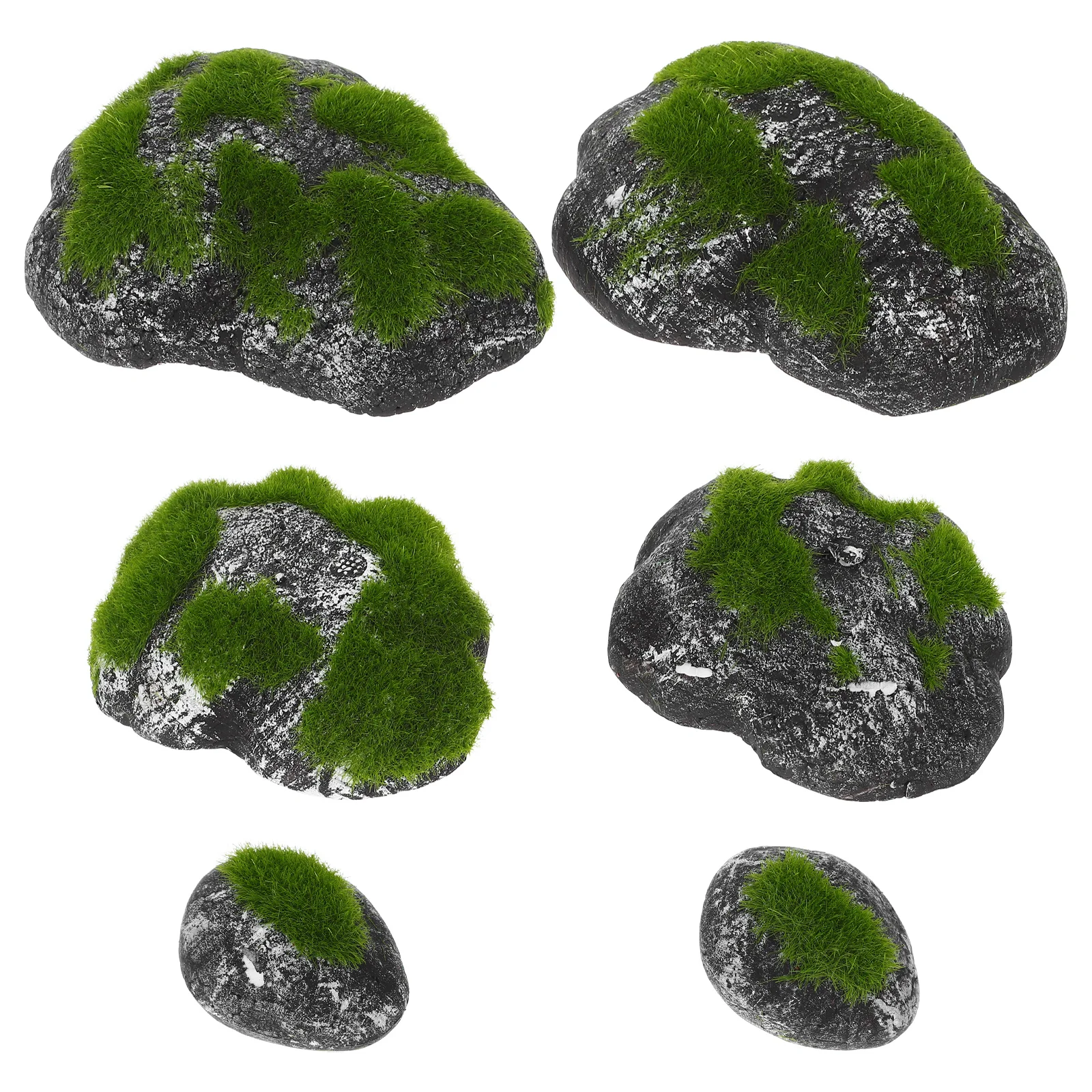 

1 Set Artificial Moss Rocks Faux Covered Stones For Fairy Garden Terrarium Decor Bonsai Landscaping Vase Fillers Indoor Outdoor