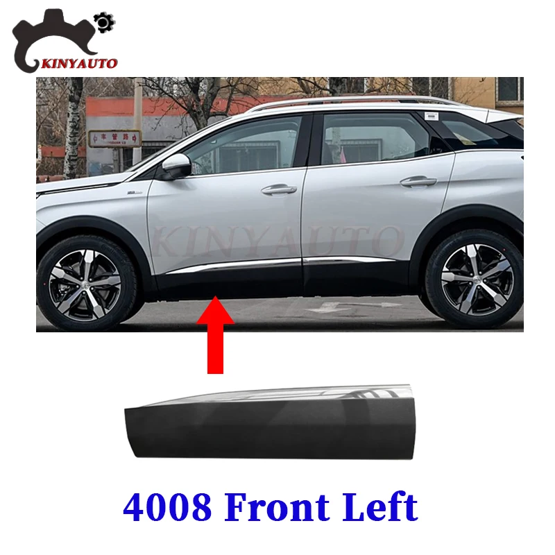 Voor Peugeot 4008 5008 Side Moulding Chrome Voor Achter Deur Garneer Anti-kras Strip Trim Protector Plaat Auto Accessoires