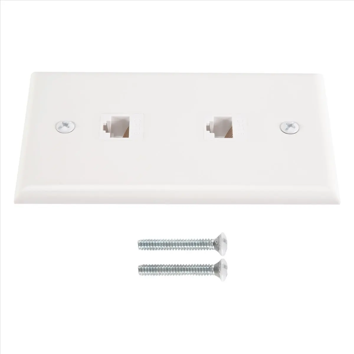 

# Best Choice 1 Pack 2 Port Ethernet Wall Plate, Cat6 Female to Female Wall Jack RJ45 Inline Coupler Wall Outlet, White