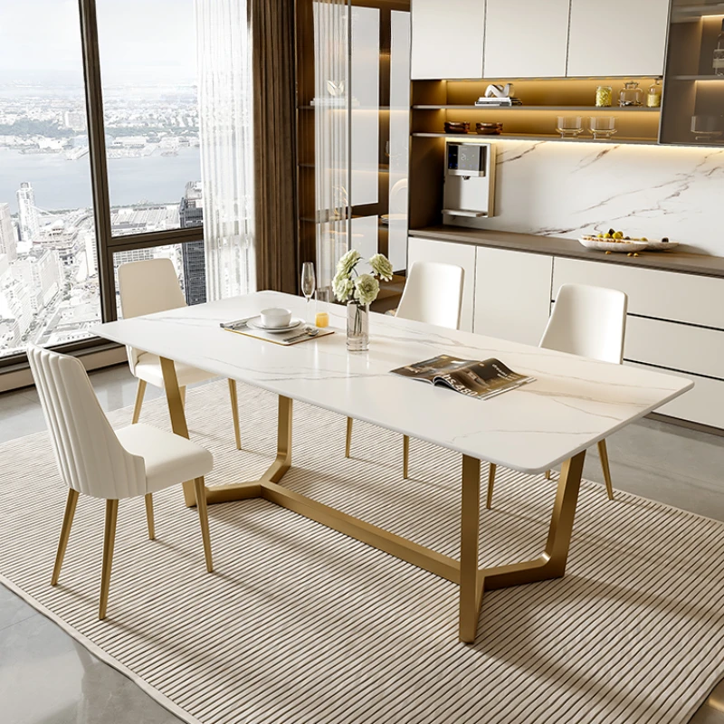 Nordic Luxury Dining Table Modern Design White Home Dining Table Center Kitchen Tavolo Pranzo Living Room Sets Furniture