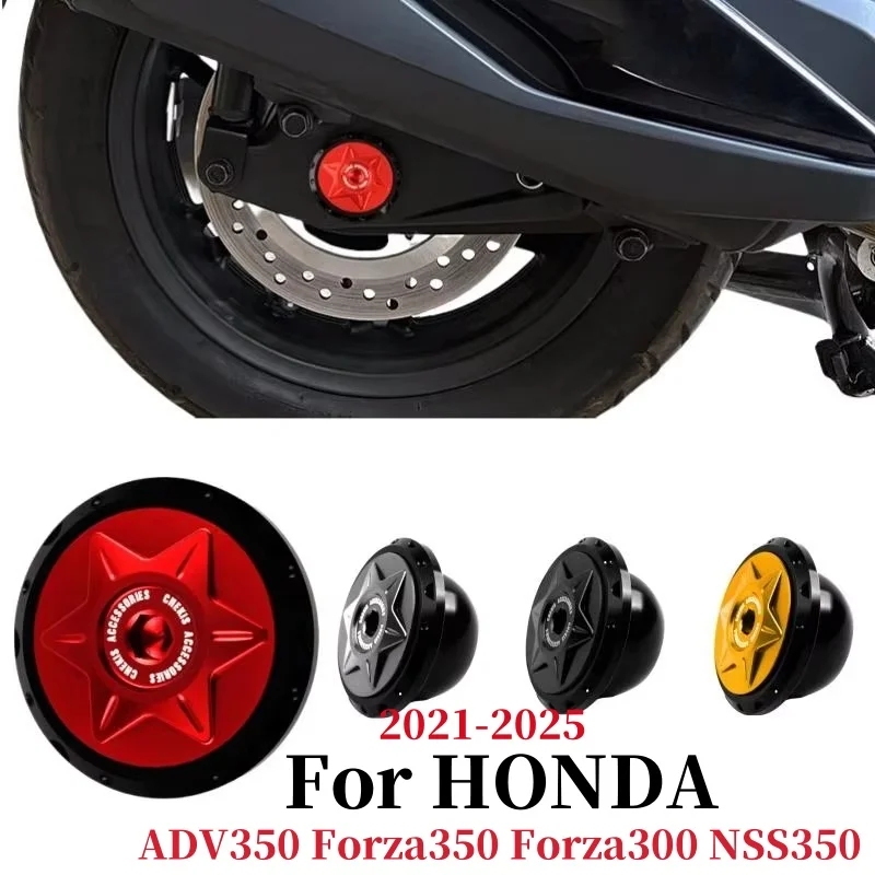 Para honda adv350 força350 força300 nss350 2021-2025 anos da motocicleta cnc eixo traseiro garfo porca capa eixo da roda slider parafuso tampa