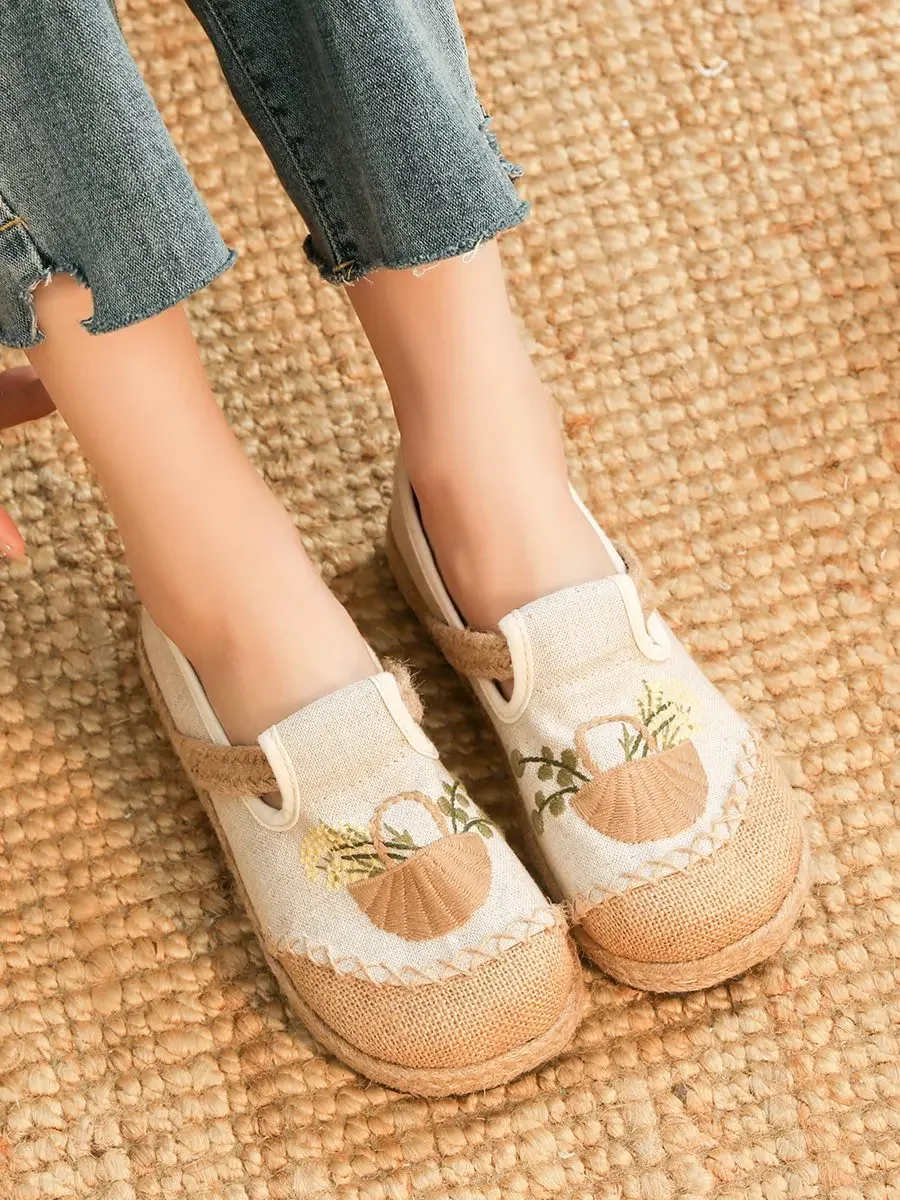 Shallow Mouth Soft Shoes Woman Female Footwear Casual Sneaker Round Toe New Dress TPR Basic Ethnic Lace-Up 2024