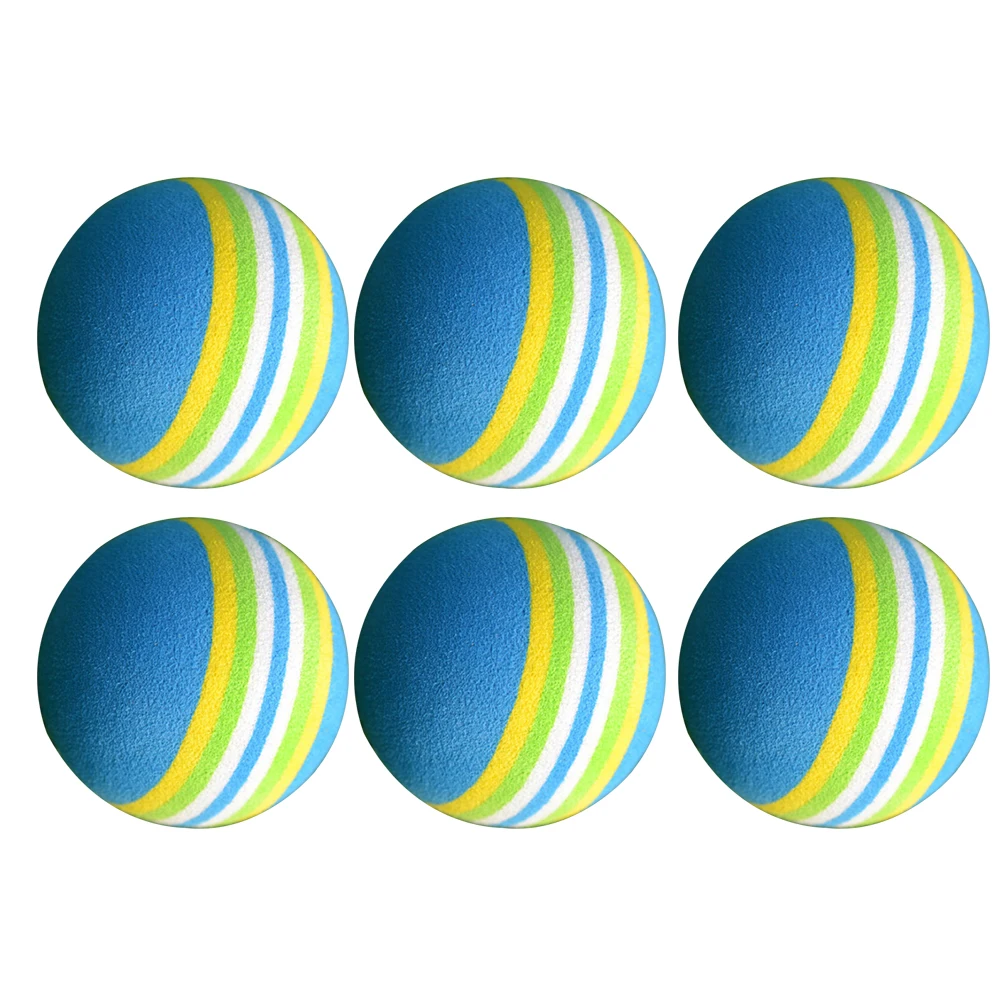 

20 Pcs Practice Balls Soft Practice Ball Lightweight Colored Sponge Training Indoor Elastic Rainbow Design Safety