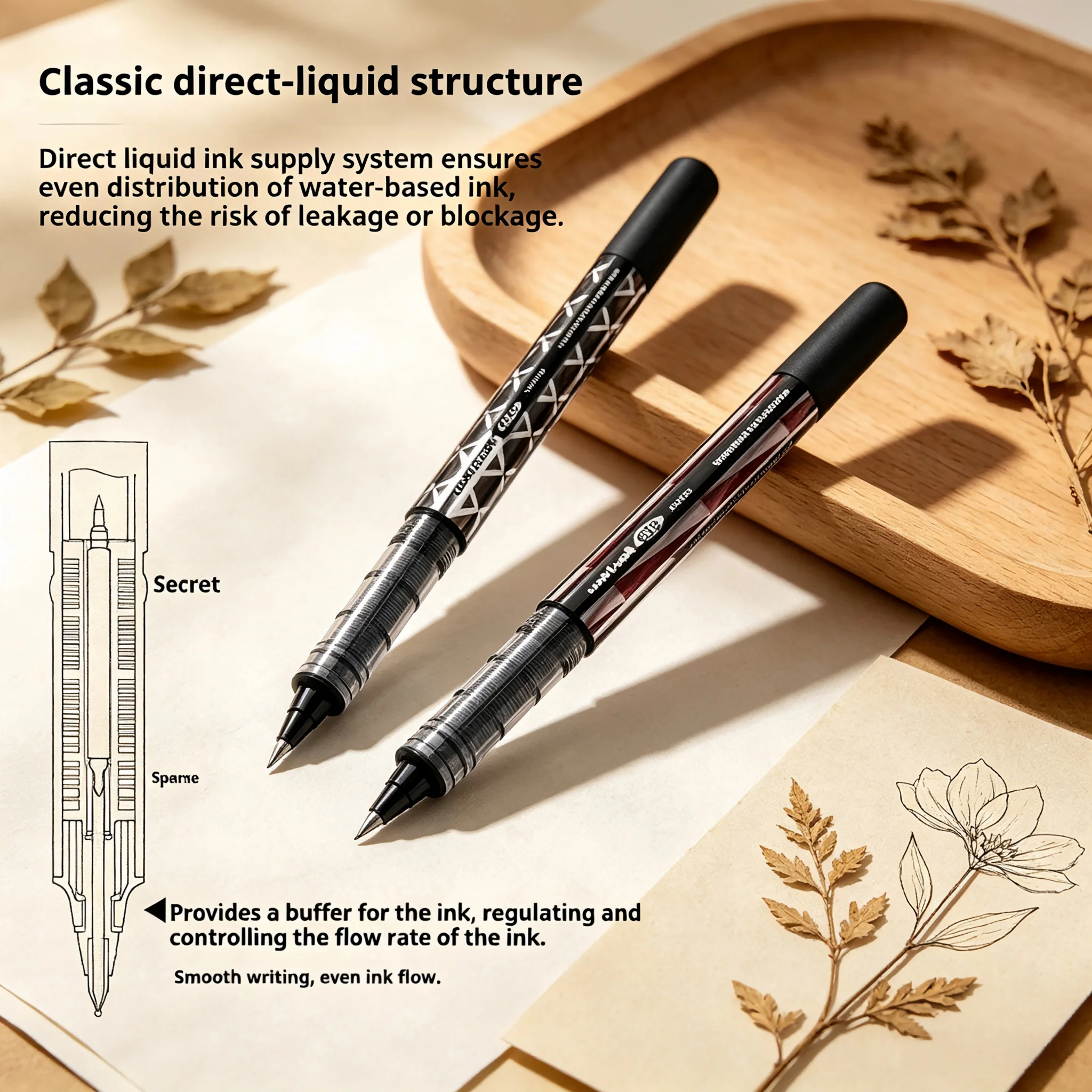 Uni Ball Pen UB150 Rollerball Pen,Sign Gel Pen,1800 m Ultra-large Capacity Direct Liquid Ink Waterproof Quick Dry Stationery Pen