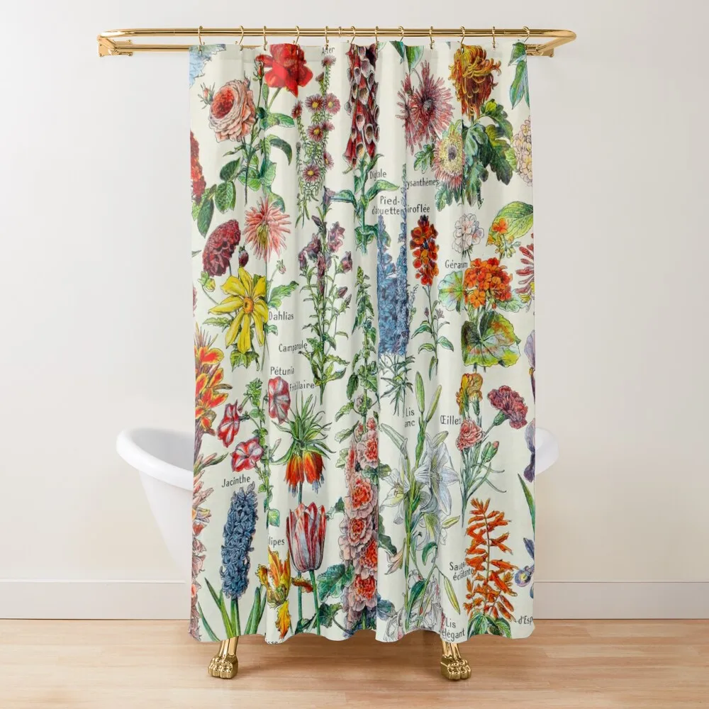 

ADOLPHE MILLOT HD - Fleurs Shower Curtain Transparent Bathroom Shower Waterproof Fabric Shower Funny Bathtub Curtain