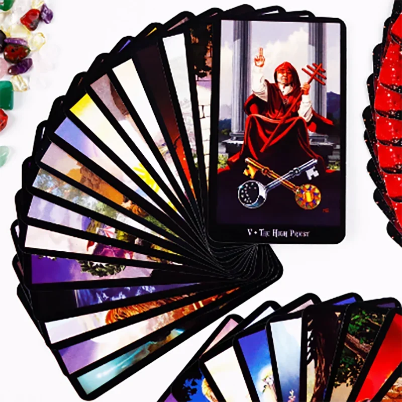 High quality English tarot card with guide 12 * 7 cm, party divination prophet beginner entertainment game card.