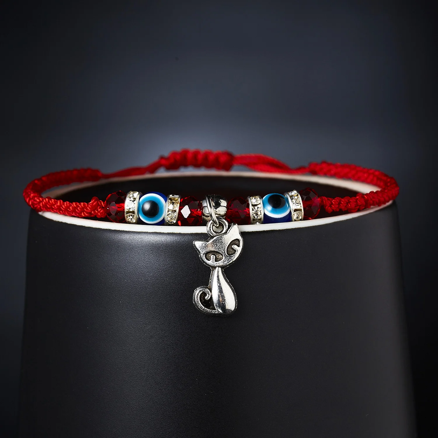 Fashion Evil Eyes Bracelets Red Rope Hand Woven Bracelet Lucky Couple Chains Jewelry For Men And Women Gifts