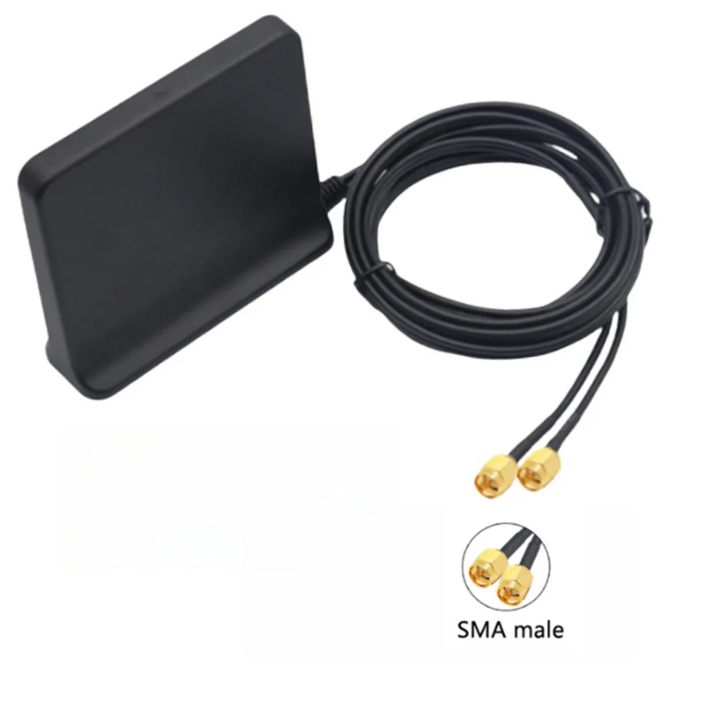 إشارة Boost 5G 4G LTE 3G GSM Mimo Aerial High Gain 12Dbi 600-6000Mhz هوائي خارجي Omni WiFi (أسود مع محول Ts9) #3