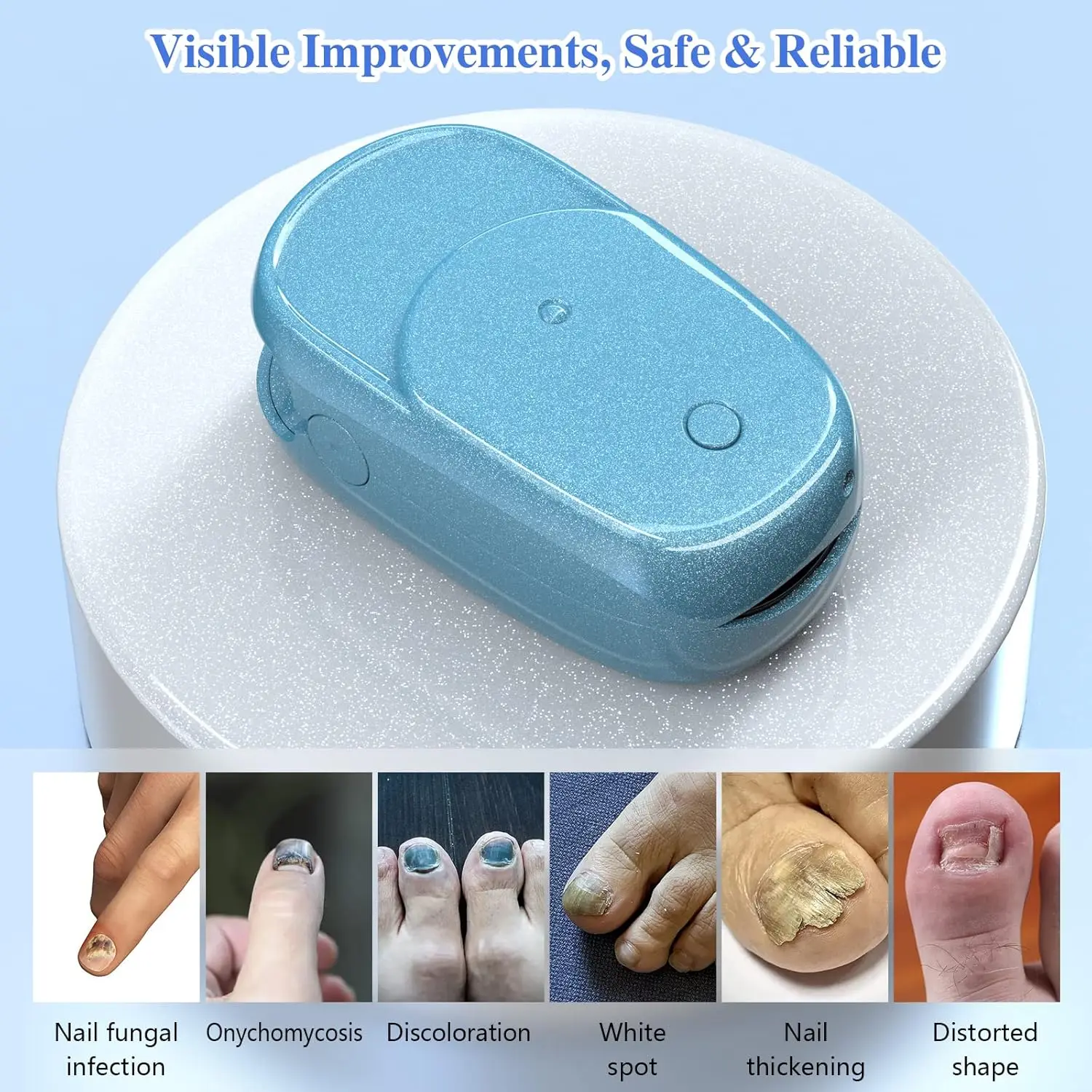 25W Nail Fungus Treatment 470nm Blue Light&905nm Super Pulsed Invisible Light Laser Nails with Fungus Treatment Nail Salon