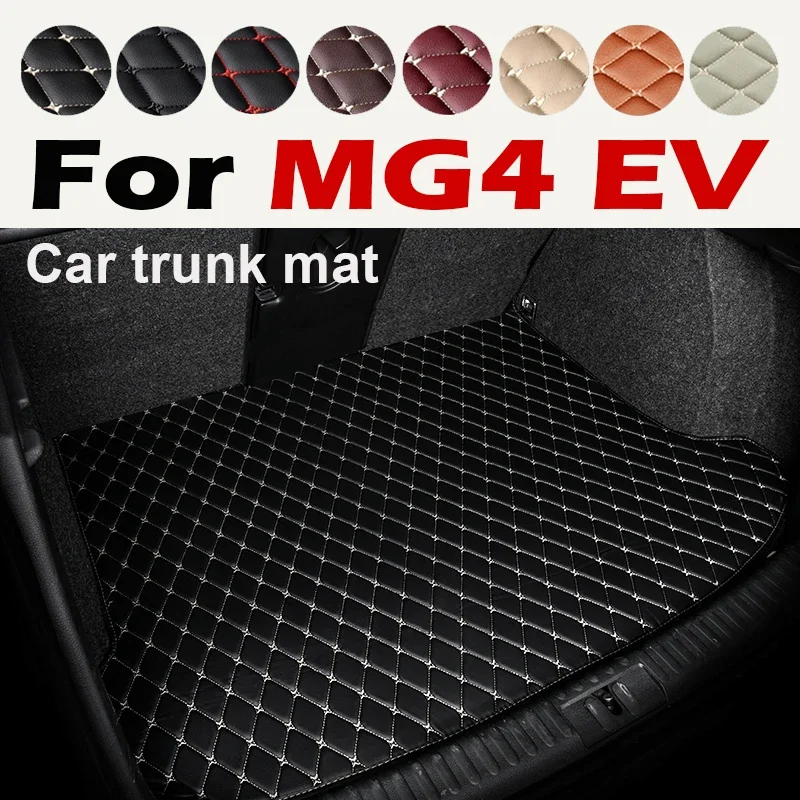 1 piece Leather Car Trunk Mats For MG4 EV EH32 2022 2023 2024 Water Proof Protection Coffre Voiture Car Rear Trunk Mats Car Acce