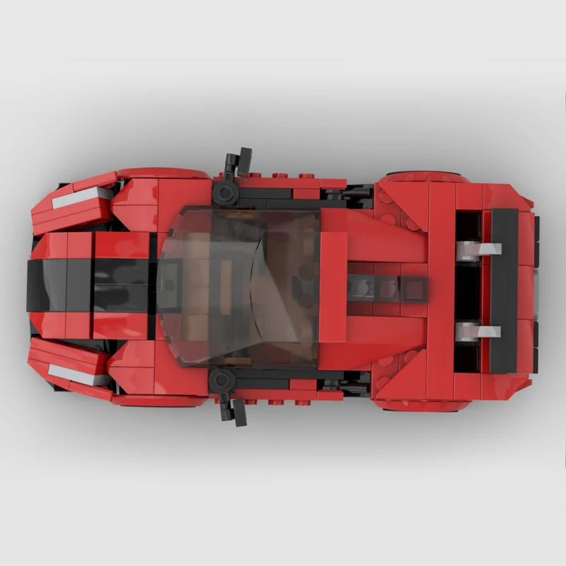 271 Uds. MOC-222091 campeones de velocidad carmesí dominar bloques de construcción garaje coche deportivo partículas Mocs Ideas juguetes para vehículos creativos