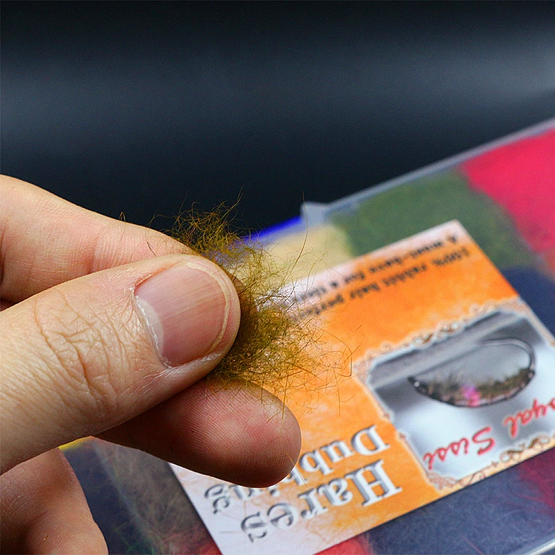 Super fine fly tying rabbit hair dubbing with guard hairs genuine soft rabbit hair fiber tying materials great for beginners