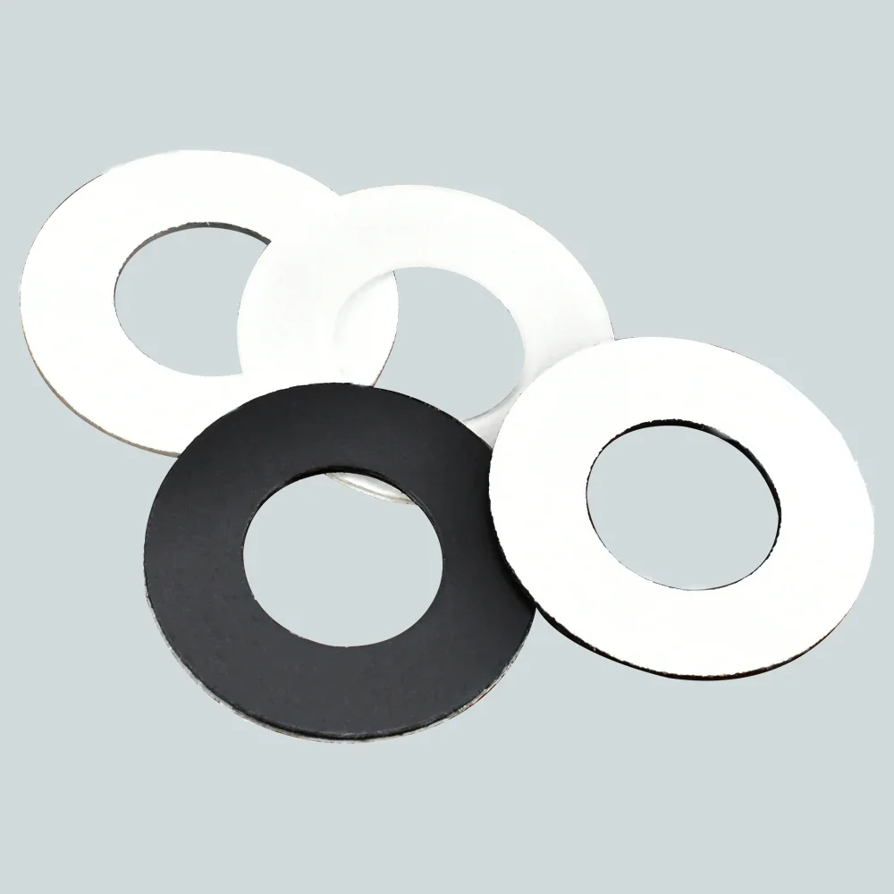 M2~M12 Single Sided Adhesive Backed PVC Transparent/Black Flat Gasket Adhesive Plastic Round Washer Screw Insulating Hard Washer