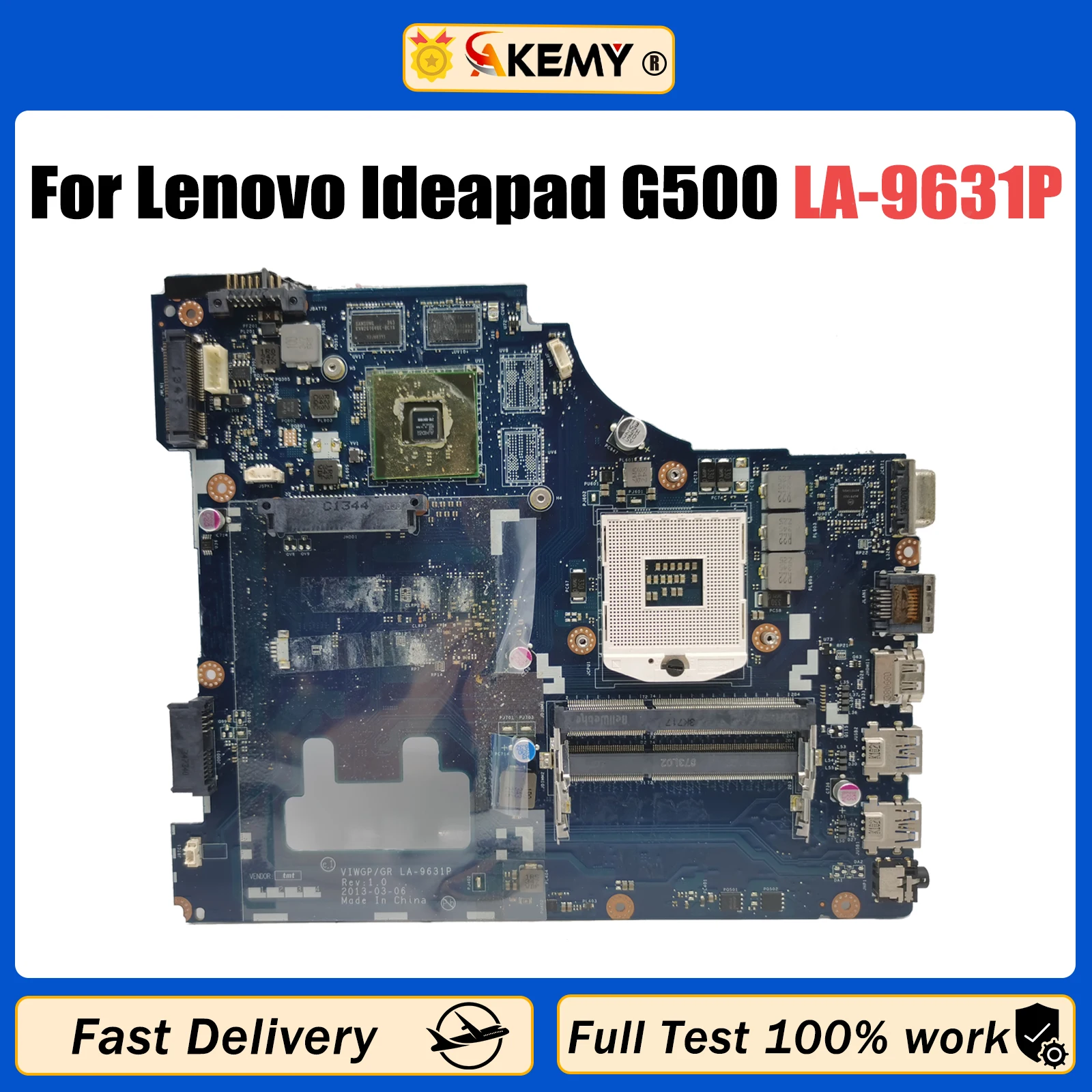 

Материнская плата AKEMY VIWGP для ноутбука lenovo ideapad G500, 15,6 дюйма, SLJ8C HM76 DDR3 HD 8570M 2G 100%