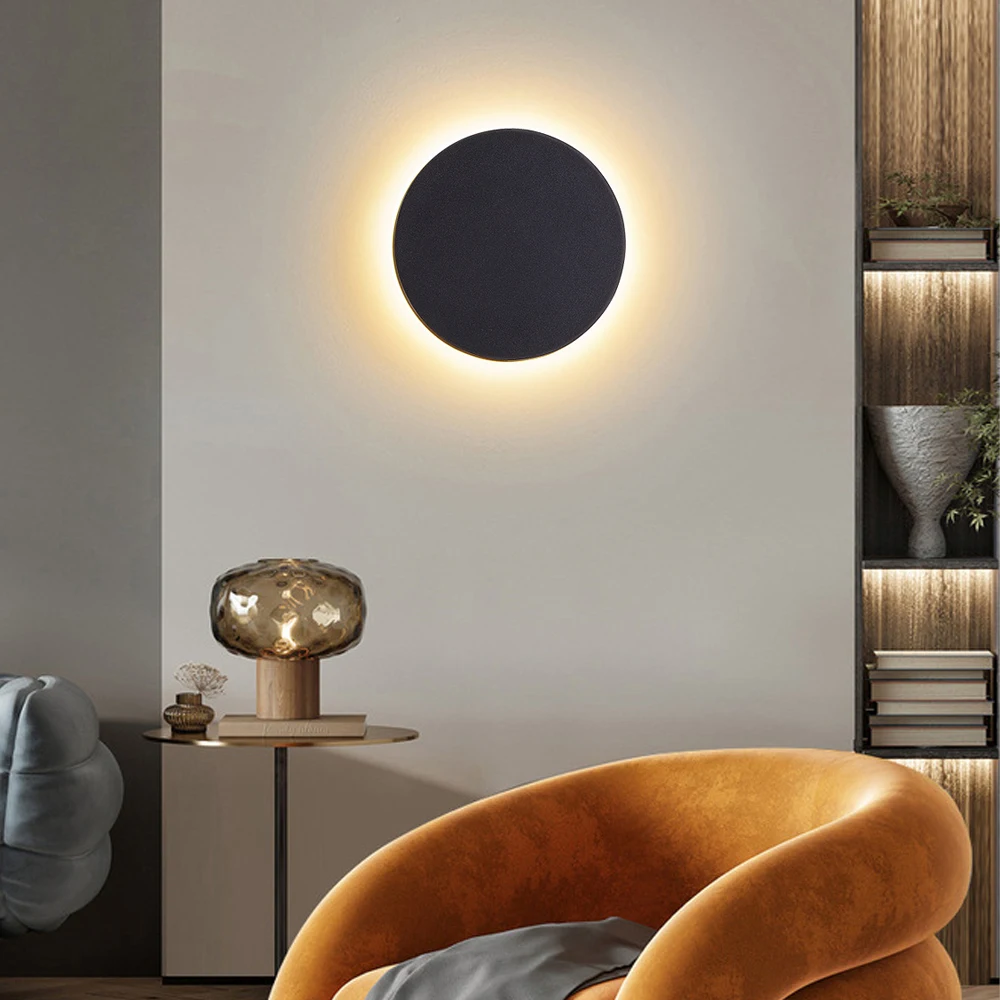 Outdoor Wall Sconce Lamp Waterproof Balcony Light Minimalist Nightlight Porch Lighting Round Square Luminaire IP65 220V XINLAT